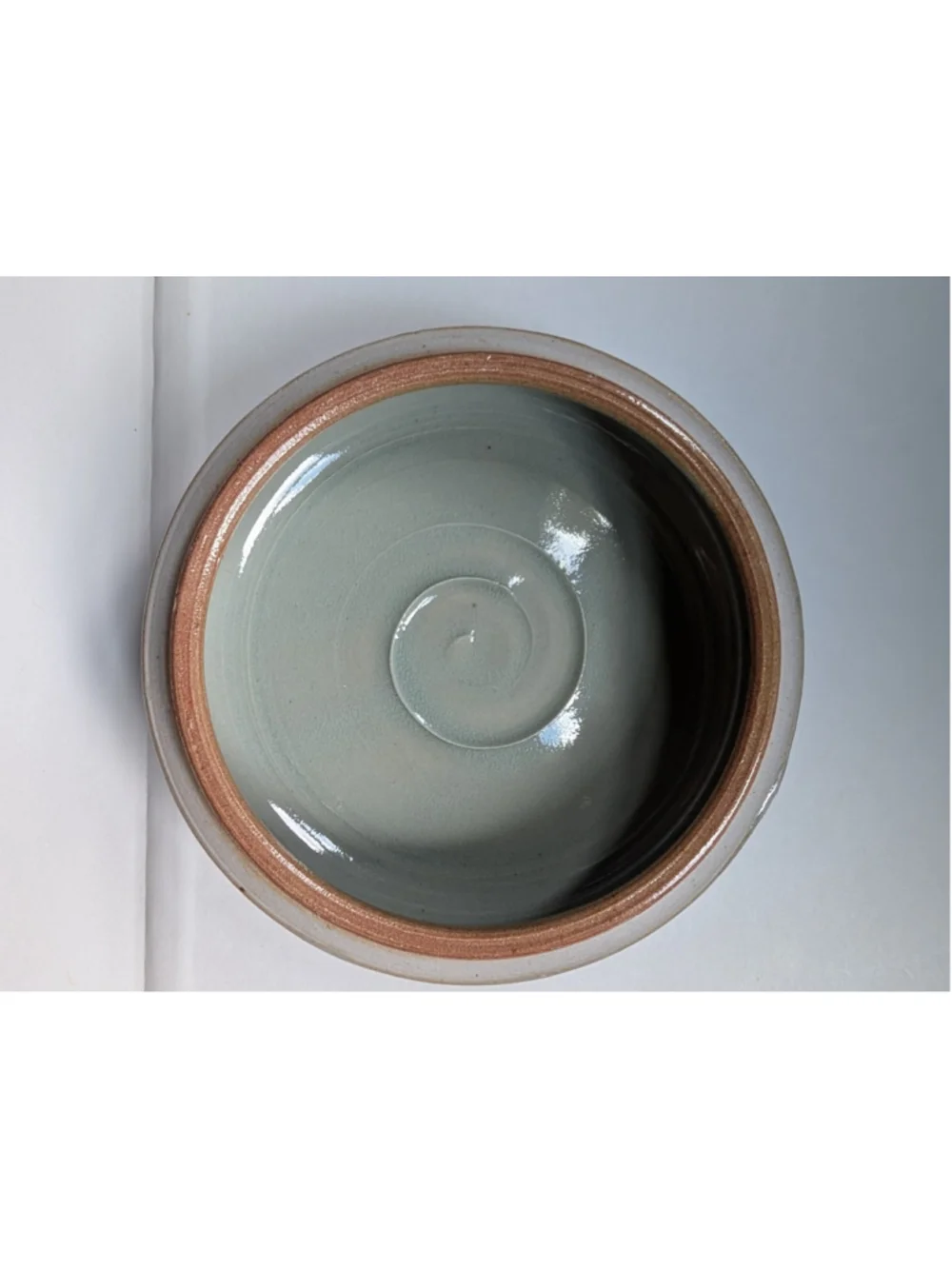 Signed Chris Arny Arensdorf Pottery Kansas art Studio Lidded trinket Yo-Yo Jar